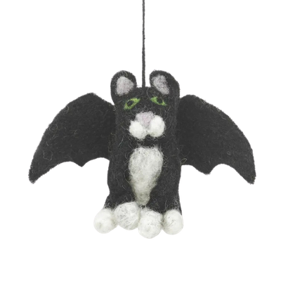 Handmade Felt Hanging Catty Bat