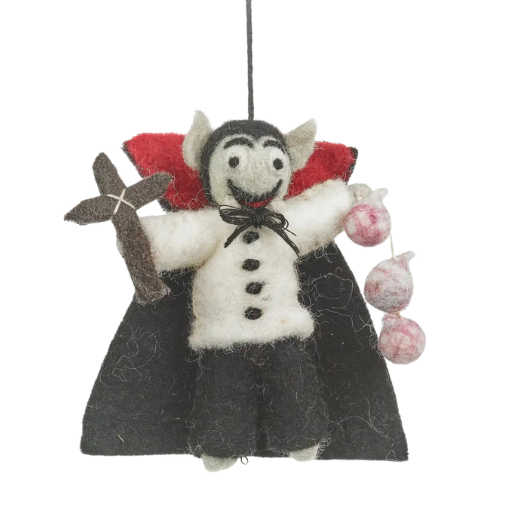Handmade Felt Hanging Dracula