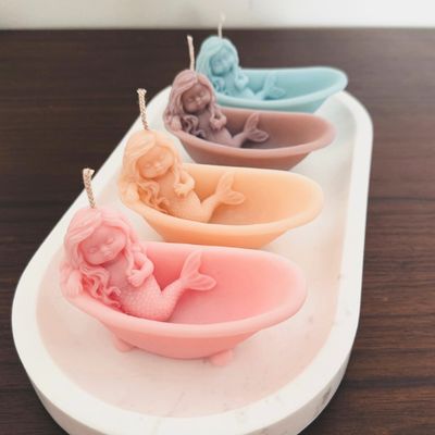 Mermaid Pillar Candle