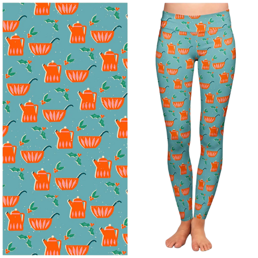 Teal Holiday Leggings