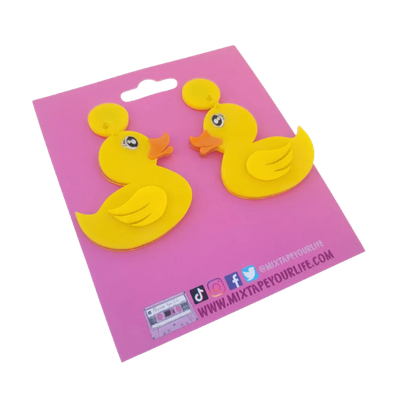 Rubber Duck Dangle Earrings