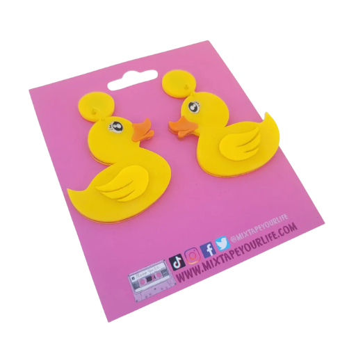 Rubber Duck Dangle Earrings