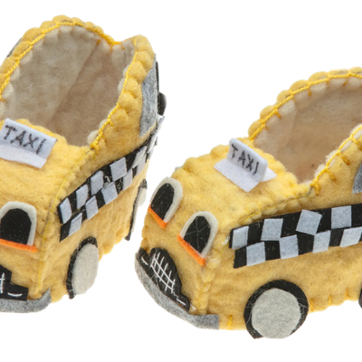 Taxi Cab Handmade Baby Booties
