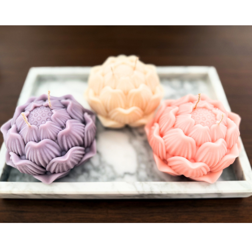 Lotus Blossom Pillar Candle