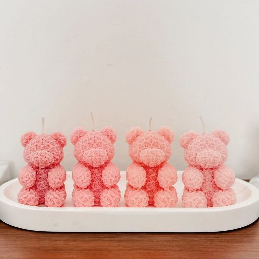 Bear Pillar Candle