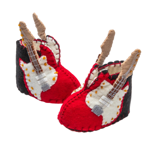 Guitar Handmade Baby Booties Guitar Handmade Baby Booties