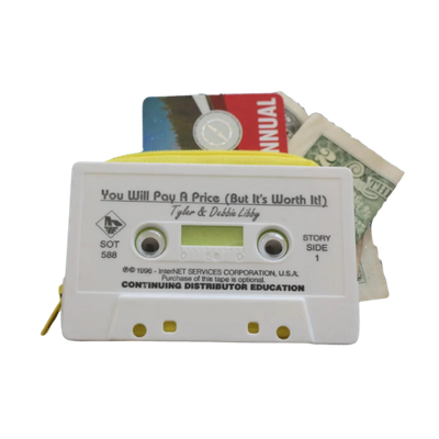 REPURPOSED TAPE CASSETTE COIN PURSE REPURPOSED TAPE CASSETTE COIN PURSE