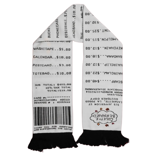 Receipt Scarf Receipt Scarf