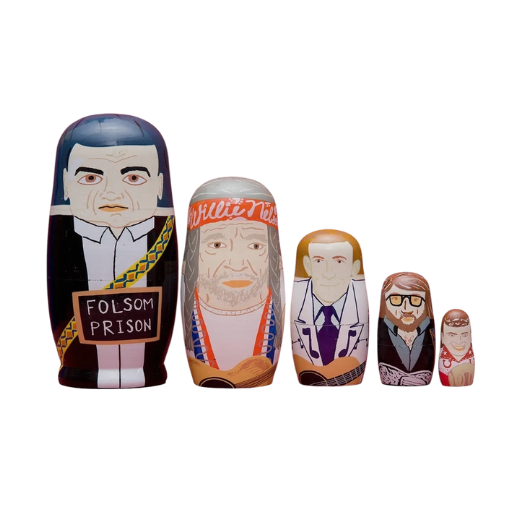 Men of Country Nesting Doll - Hand Painted Men of Country Nesting Doll - Hand Painted