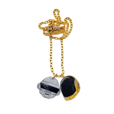 Original Hand Drawn Daft Punk Chain Necklace