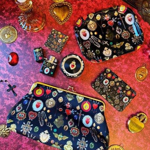 Sacred Heart Lighter, Trinket Tray, And Odor Free Clutch