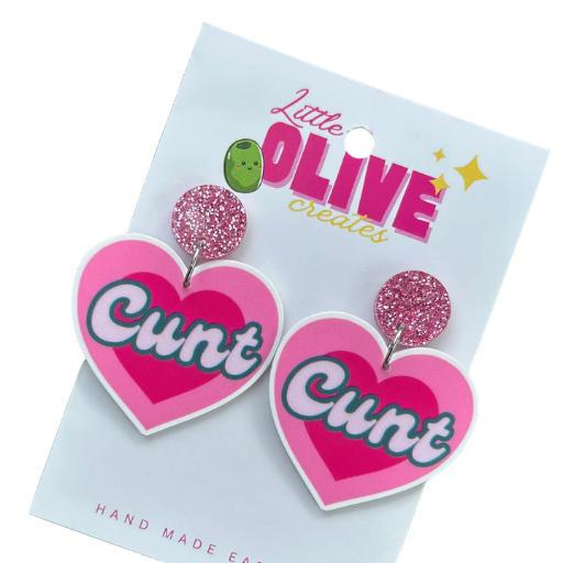 Heart C*nt Earrings