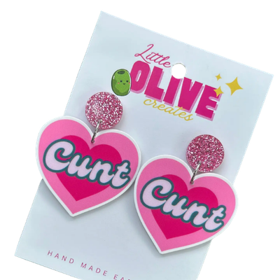 Heart C*nt Earrings