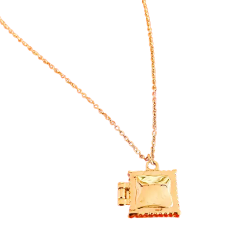 Ravioli Locket Necklace