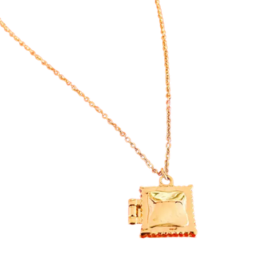 Ravioli Locket Necklace