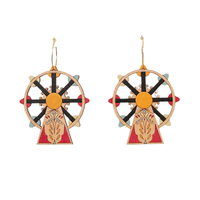 Handmade Ferris Wheel Dangle Earrings Handmade Ferris Wheel Dangle Earrings