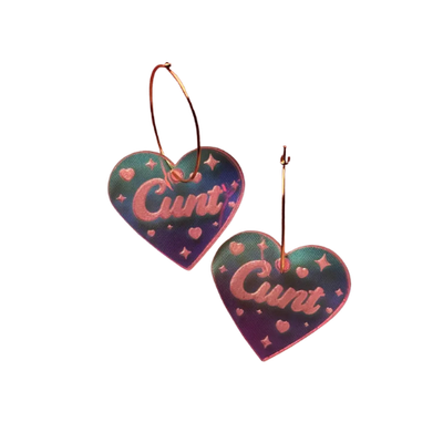 Iridescent C*nt Dangle Earrings Iridescent C*nt Dangle Earrings