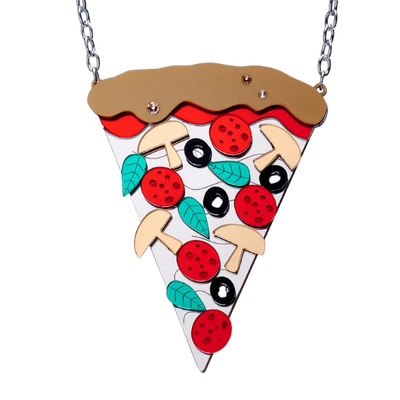 5 Inch Pizza Bling Necklace