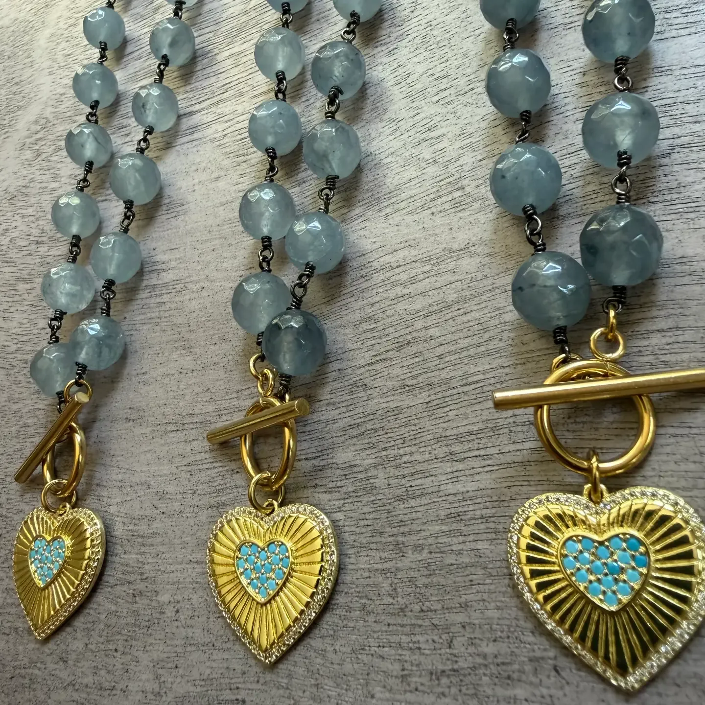 BLUE HEART NECKLACE