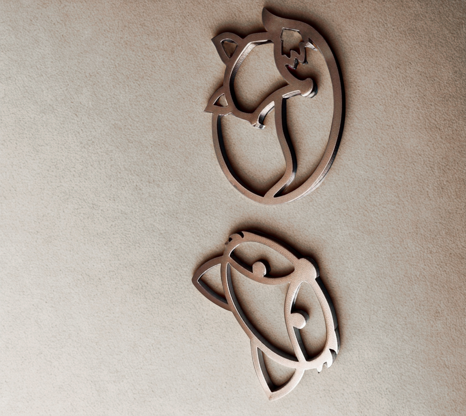 Stainless Steel Fox-Shaped Attachment Points – Svar_fabricare