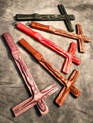 Atoner Epoxy Resin BDSM Paddle - Blasphemous Cross Design