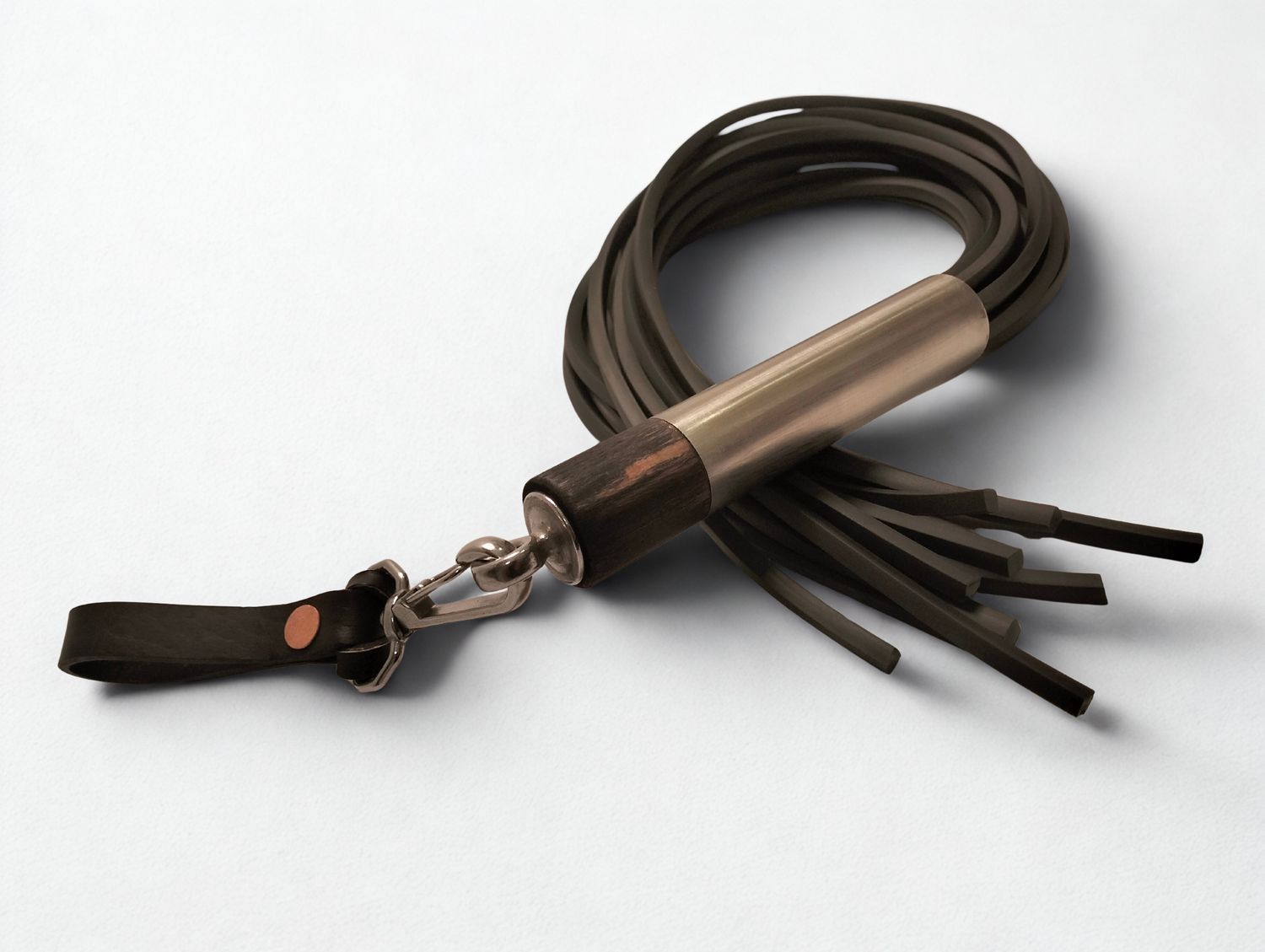 Hydra Rubber Strap Whip - Stainless Steel Handle