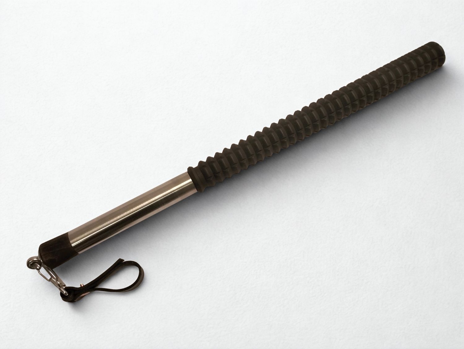Pangolin Wooden BDSM Baton - Stainless Steel Handle