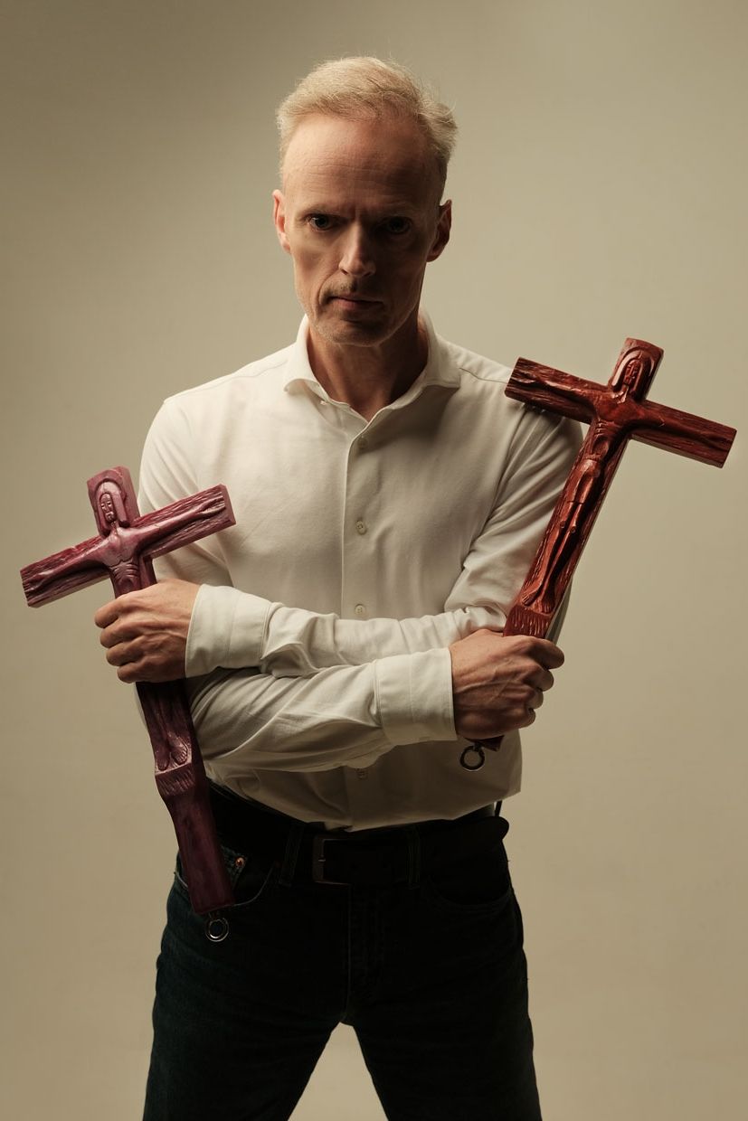 Atoner Epoxy Resin BDSM Paddle - Blasphemous Cross Design