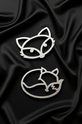Stainless Steel Fox-Shaped Attachment Points – Svar_fabricare