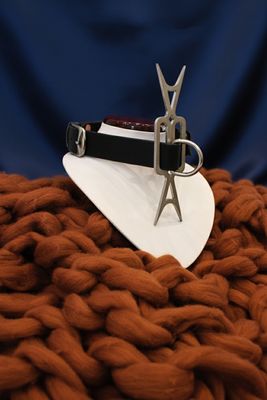 Heretic's Fork with Leather Collar Set - Stainless Steel BDSM Restraint