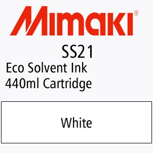 Mimaki SS-21 Ink - White 220ml Cartridge