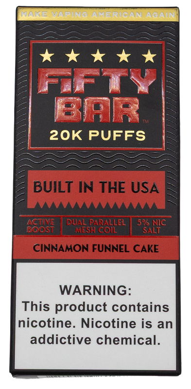 Fifty Bar Cinnamon Funnel Cake 20k puff