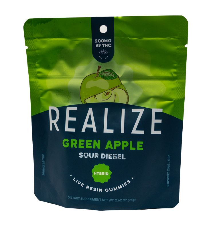 Realize Live Gummies Sour diesel sour apple 200MG