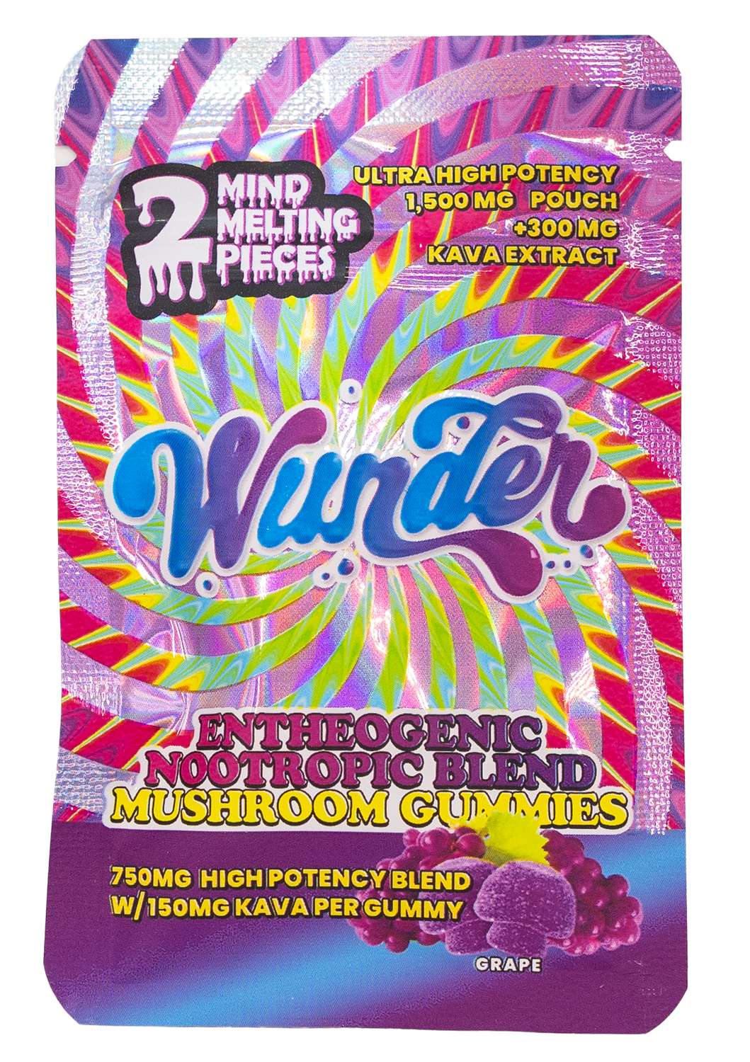 Wunder Mush gummies 1500mg grape