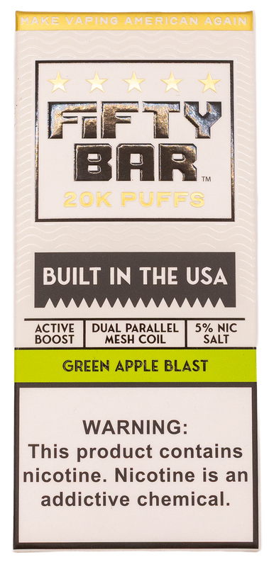 fifty bar 20k green apple blast