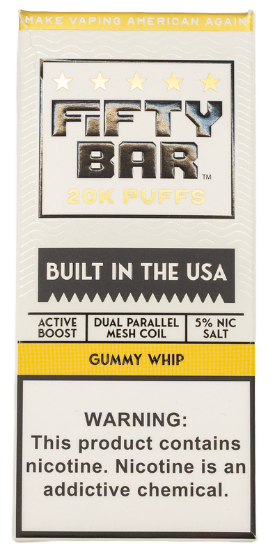 Fifty bar 20k puff Gummy whip
