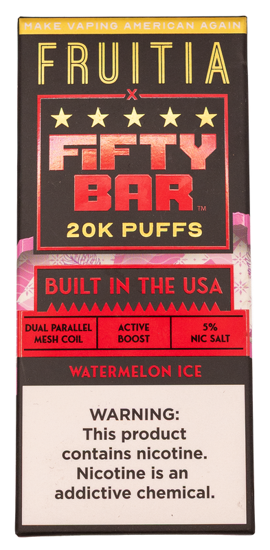 Fifty bar watermelon ice 20k puff