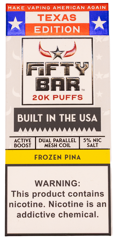 Fifty bar 20k frozen pina