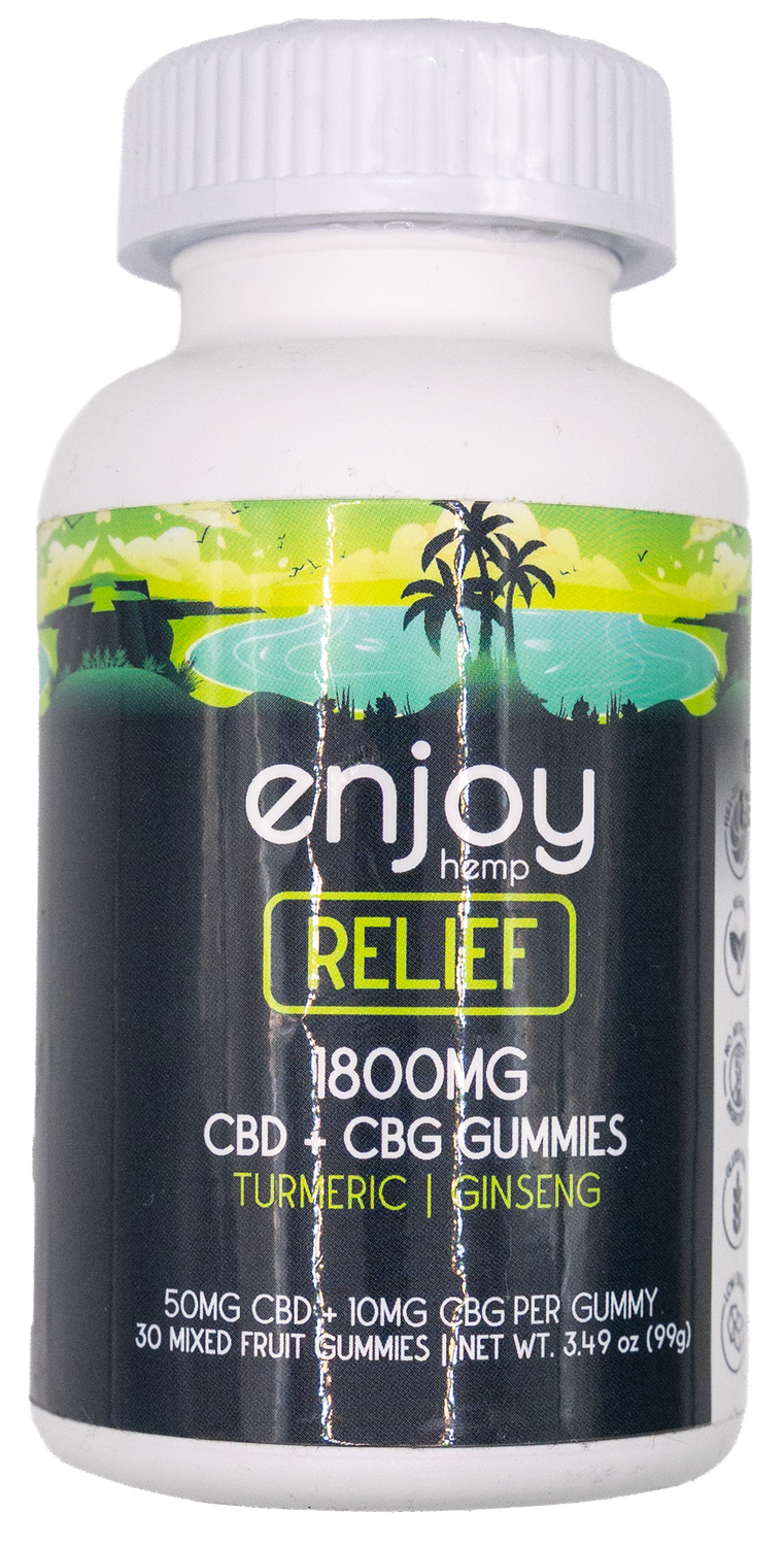 Enjoy Hemp Relief 1800 MG CBD + CBG Gummies Enjoy Hemp Relief 1800 MG CBD + CBG Gummies