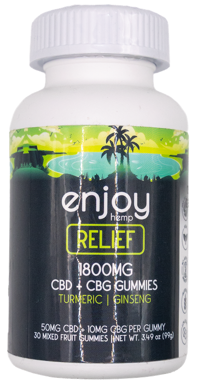 Enjoy Hemp Relief 1800 MG CBD + CBG Gummies