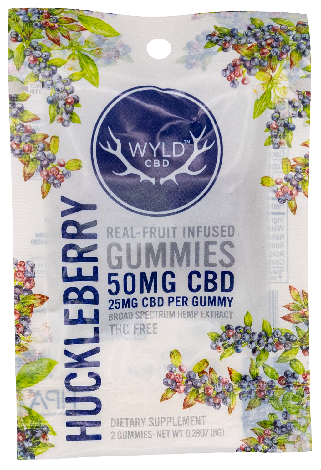 WYLD CBD 50mg 2ct Huckleberry WYLD CBD 50mg 2ct Huckleberry