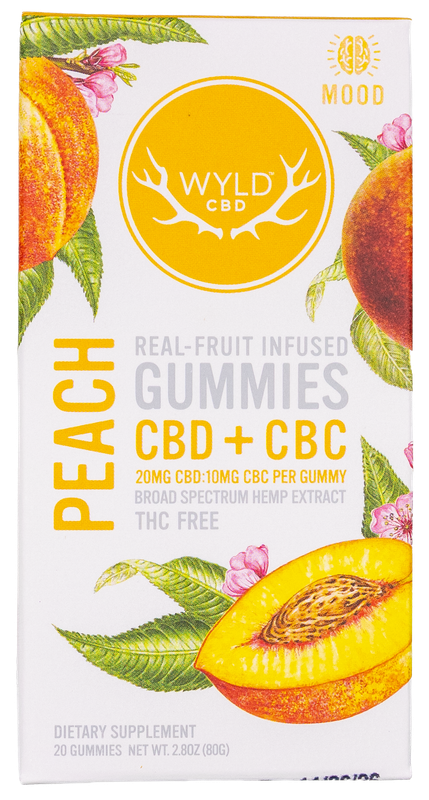 Wyld CBD 400MG mood gummies 20pc  Peach