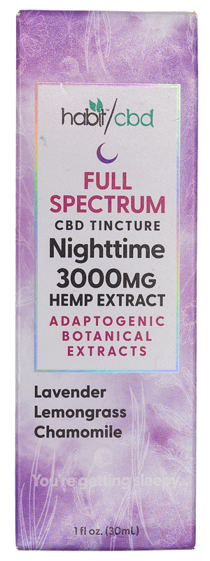 Habit Full Spectrum CBD Tincture 3000MG Nightime