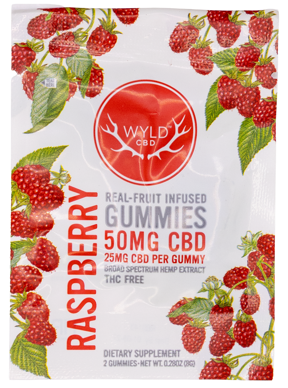 WYLD CBD 50mg 2ct Raspbery