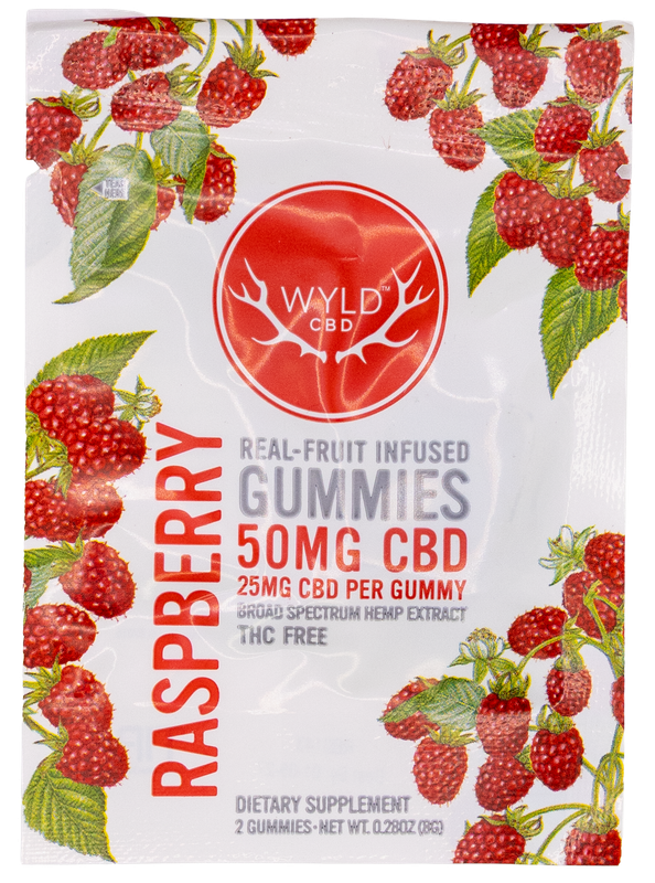 WYLD CBD 50mg 2ct Raspbery