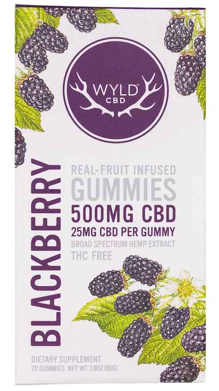 Wyld CBD 500MG 20pc Blackberry Gummies