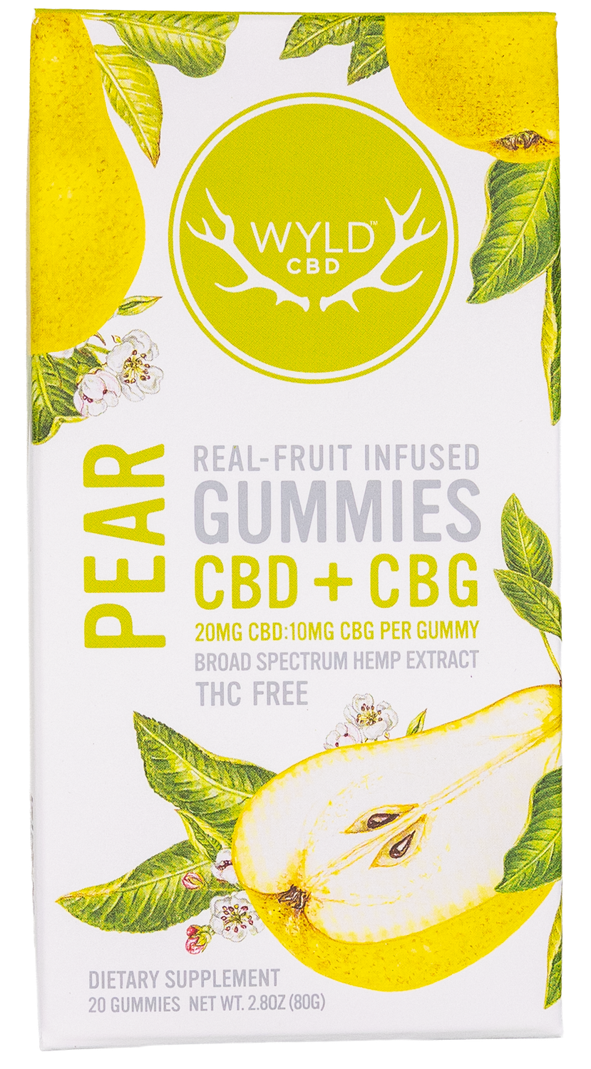 Wyld CBD+CBG 400MG Gummies 20pc Pear Wyld CBD+CBG 400MG Gummies 20pc Pear