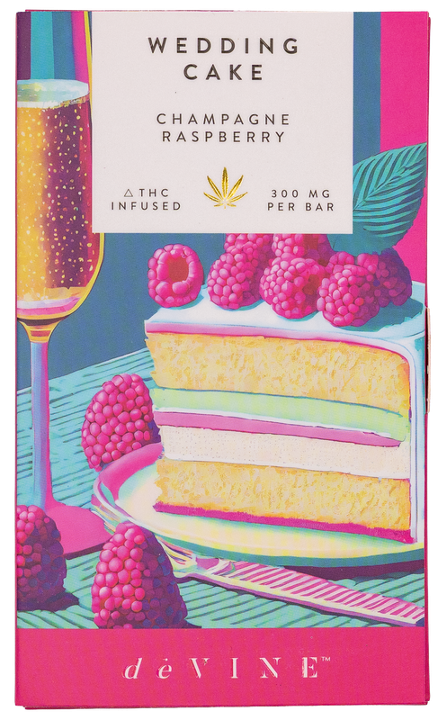 Devine wedding cake  300mg Champagne Raspberry flavor