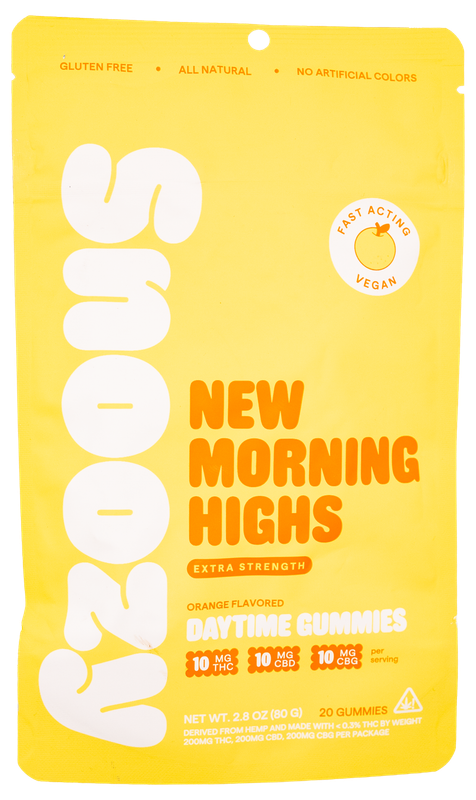 Snoozy New Morning Highs Daytime Gummies 20pc 10mg ea