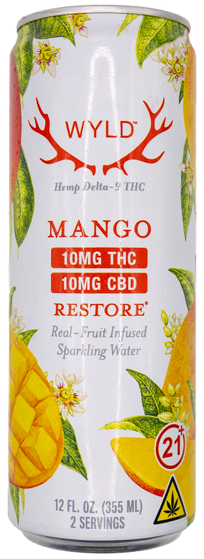 Wyld Mango Restore 10mg - Real Fruit Infused Sparkling Water